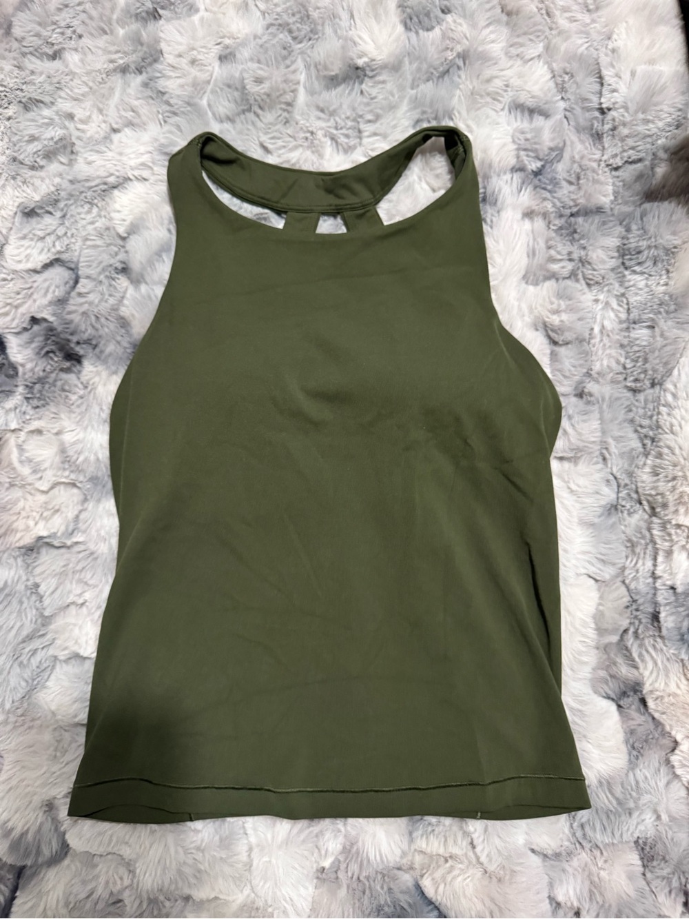 Athleta Olive High Neck Racerback Tank